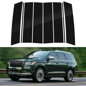 For Ford Expedition 2018-2022 Window Pillar Posts Trim Cover Glossy Black - Picture 1 of 17