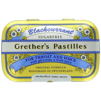 Grether's Sugarless Black Currant Pastilles 2.1oz pastilles