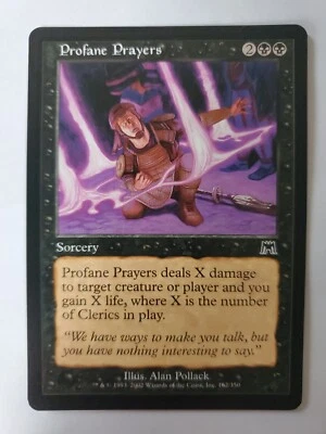 MTG Magic The Gathering Card Profane Prayers Sorcery Black Onslaught 2002 - Image 1 of 2