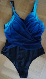 ##NEU## Bauchweg-Badeanzug, Gr. XL - 46, schwarz/blau - Bild 1 von 7