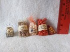 VTG Dollhouse Miniature Grocery Store Bags Of Fruit, Vegetables & Basket Of Eggs