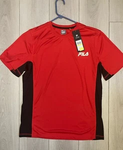 FILA Men's Sports Gym Athletic Tank T-Shirt Size Small* Red and Black - Picture 1 of 7