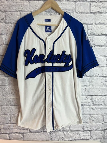 VTG Kentucky Wildcats 1990s  Baseball Starter Jersey Sewn Sz Large Button Up Cover