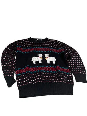 Vintage Jennifer Adams 100% Wool Sheep Christmas Holiday Pullover Sweater - Image 1 of 4