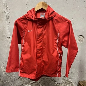 Vintage Y2K Nike Team Red & White Embroidered Logo Windbreaker Full Zip Jacket S - Picture 1 of 4