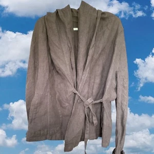 Ivan Grundahl Copenhagen Kapuzen Hoodie Blazer Jacke Taschen Leinen Gr. 44 - Bild 1 von 5