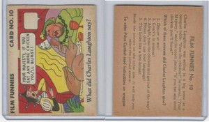 R48-2 Gum Inc, Film Funnies, Named Series, 1935, #10 Charles Laughton (B)