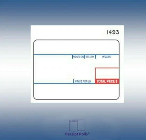 Skalenetiketten für Cas LP-1000 LST/8010 UPC, 58mm x 40mm - 12 Rollen à 700 Etiketten - Bild 1 von 3
