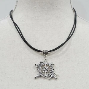 Colgante Juego de Tronos y Collar Cordón Cuero Negro Hecho a Mano en EE. UU. - Imagen 1 de 6
