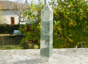 - Obelisk/Stone Tip Crystal Therapy - GREY PICASSO JASPER - Picture 1 of 1