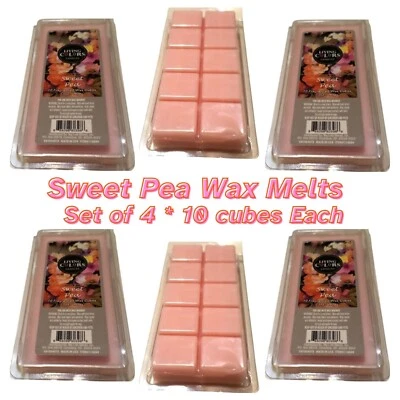 Living Colors SWEET PEA 10 Cube Wax Melts * Set of 4 * 40 Wax Cubes Total - Image 1 of 3
