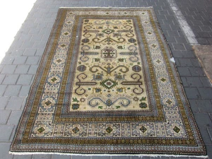  ANTIKER TÜRKISCHER TEPPICH CARPET WOLLE HANDGEWEBT 235x155-cm / 92,5x61,0-inches - Bild 1 von 12