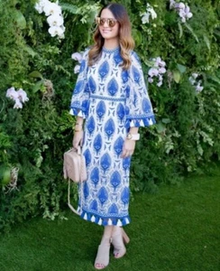 Alice McCall Memphis Blue Floral Garden Party Tassel Midi Dress NWT Size 4 - Picture 1 of 11
