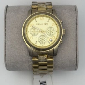 MICHAEL KORS RUNWAY GOLD CHRONOGRAPH WOMEN WATCH MK5055 - Picture 1 of 4