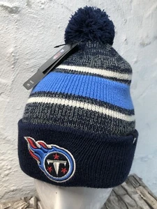 47 Brand TENNESSEE TITANS Side Line Football Knit Striped Winter NFL Hat $38 NEW - Picture 1 of 8