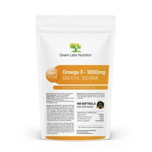 Omega-3 1000 mg Kapseln – 500 mg EPA, 250 mg DHA – Hohe Konzentration – Fischöl - Bild 1 von 13