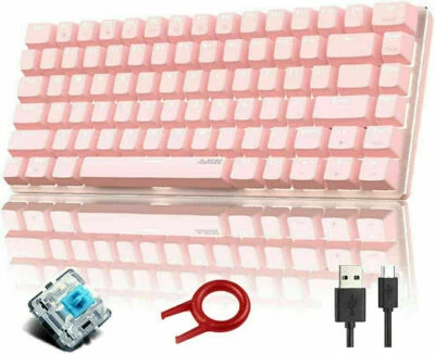 Gaming Mechanical Keyboard Rainbow/White Light,Mini 82 Keys Wired For PCPS4 Xbox - Image 1 of 4