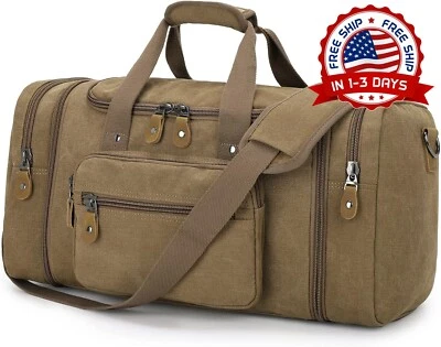 Bolsa de lona para viajes de 60 l, ideal para pasar el fin de semana o la noche - Image 1 of 4