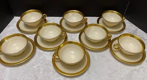 8 tazas y platillos Lenox LOWELL P-67 banda dorada presidencial EE. UU. 1ª calidad - Imagen 1 de 12