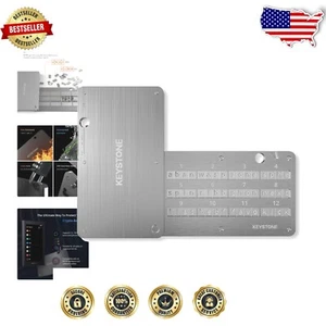 Premium Fireproof Steel Wallet for Crypto Seed Phrases - Portable & Secure - Picture 1 of 10