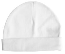 Baby Jay 100% Cotton White Baby Pull on Hat Cap Boy Girl 0-3-6-12 Months -333516