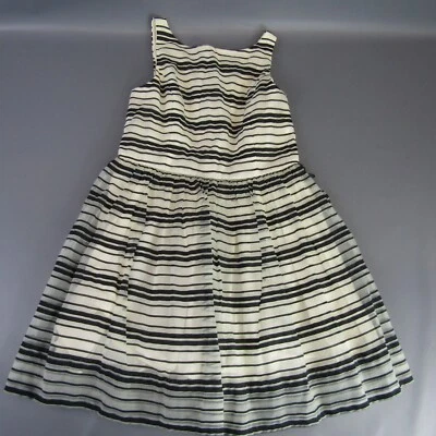 Polo Ralph Lauren Striped Dress Girls Size 12 Black & White Sheer Layered - Image 1 of 4