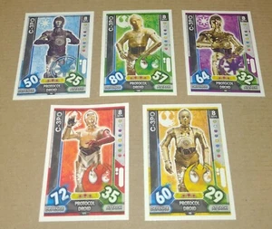 TOPPS STAR WARS FORCE ATTAX UNIVERSE tcg C-3PO cards x 5 all different lot 11 - Picture 1 of 2