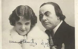 Foto original firmada a mano de MARIE BLANCHE & GEORGE ROBEY década de 1910 - Imagen 1 de 1