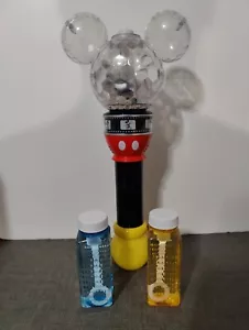 Disneyland Mickey Mouse Filmstreifen Leucht Seifenblasenstab getestet + 2 Btls Blasen - Bild 1 von 12