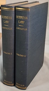 Business Law A Working Manual of Every-day Law, Thomas Conyngton, 1920, HC 2 Vol - Picture 1 of 8
