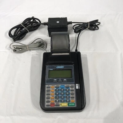 Hypercom T7Plus POS Credit Card Machine Terminal with OEM Power Supply UNTESTED - Image 1 of 4