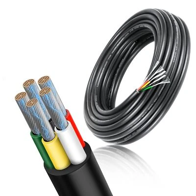 RESHAKE 16 Gauge 5 Conductor Wire 32.8FT 16/5 Tinned Copper 5 32.8FT/10M 16 AWG-5C