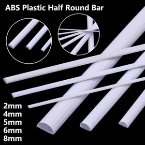 Half Round Bar Styrene ABS Plastic Strip Section Architecture Model DIY 2mm-10mm - Picture 1 of 8