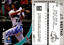 J.T. Restko Signed 2006 Grandstand Jupiter Hammerheads #3 Card