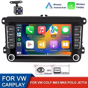 Apple CarPlay For VW GOLF MK5 MK6 EOS Car Stereo Radio Android 13 GPS NAVI 7 in - Picture 1 of 17