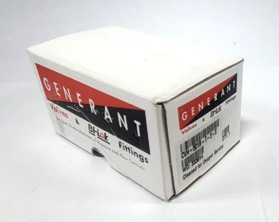 Generant CVH-501B-T-3-X Brass Cryogenic Check Valve 1/2" 6000 psi - Image 1 of 4