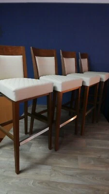 4x Design Barhocker Polsterhocker, Schnieder Stuhlmanufaktur Made in Germany TOP - Bild 1 von 4