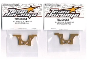 Vintage RC Car Team Durango TD320254 TD320255 Aluminum Bulkhead Gold DETC410 v2 - Picture 1 of 1