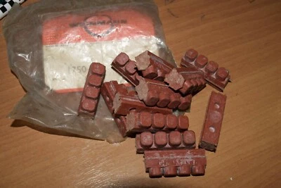Zapatas de freno de cartucho WEINMANN bloques pastillas 12 piezas naranja vintage Suiza NOS Foto 1 de 4