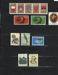 lot # 118 -3 San Marino 1974 Collection CPL SET Stamps Mint N H - Imagen 1 de 1