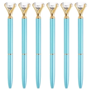 Schwarze Tinte Kugelschreiber 6 Packungen Kristall 1,0 mm mittlere Spitze Stil 1, blau - Bild 1 von 5