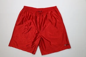 Vintage 90s Spalding Basketball Mens 2XL Silky Polyester Basketball Shorts Red - Picture 1 of 11