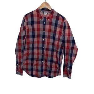 Brooks Brothers Regent Button Down Large Red Blue Plaid - Picture 1 of 5