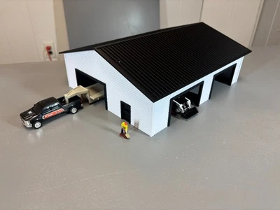 1/64 Scale Black and White Pole Barn - New Custom Professional  Built  #05810  - Image 1 of 4