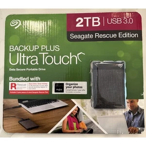 New Sealed 2 TB SEAGATE Rescue edition External Hard Drive, USb 3.0 Backup Plus - Photo 1/4