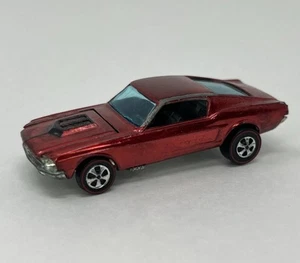 Vintage Hot Wheels Redline 1967 Custom Mustang Red w/ Dark Interior READ - Picture 1 of 15