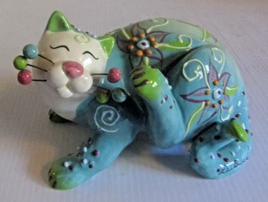 Figura Gato Amy Lacombe WhimsiClay "Alissa" Gatito Firmada Retirada 2006 - Imagen 1 de 6
