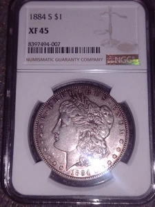 1884-S Morgan Dollar . NGC Graded XF 45 - Picture 1 of 2