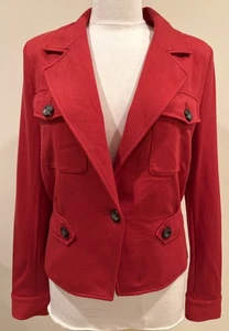 Cabi The Little Red Long Sleeve Blazer Jacket Stretch Size 10 - Picture 1 of 5