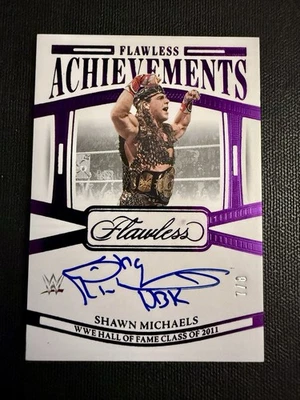 2024 Panini Flawless WWE SHAWN MICHAELS AMETHYST Achievements AUTO #d /8 - Image 1 of 2
